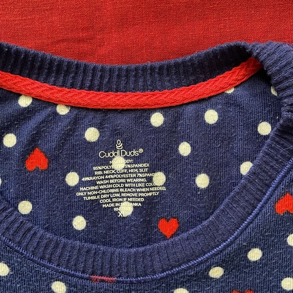 Cuddl Duds® Sz XL Knit 3/4 Sleeve Pajama Top & Banded Pajama Jogger Pants - Picture 9 of 16